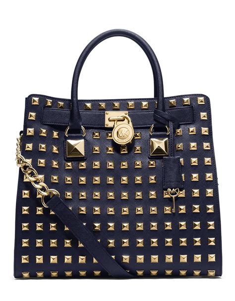 michael kors hamilton medium tote|Michael Kors Hamilton studded tote.